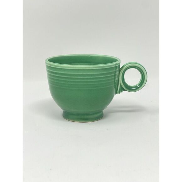 Vintage Fiesta Original Green Ring Handle Teacup Cup Fiestaware Retro 1936-1951 - Picture 1 of 5